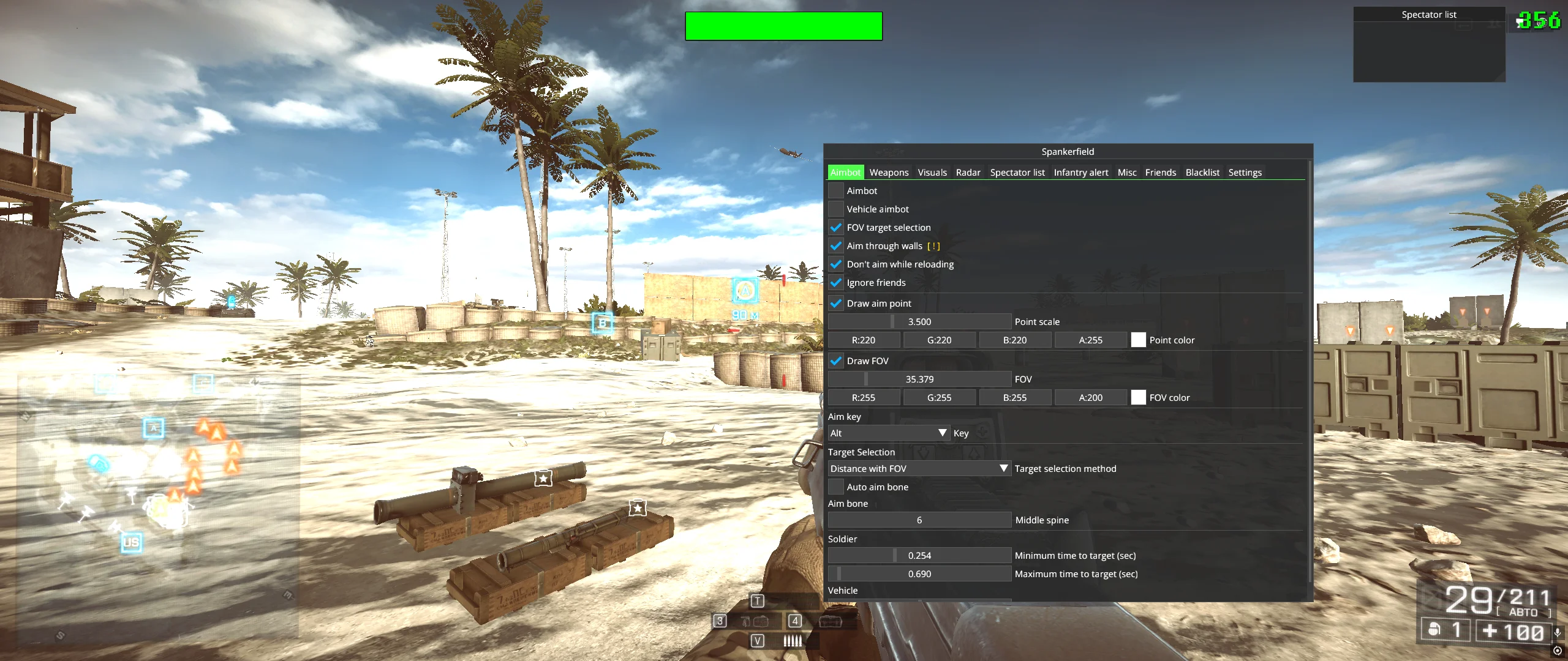 Legit Чит на Battlefield 4 - Spankerfield [ESP, AimBot, Radar]