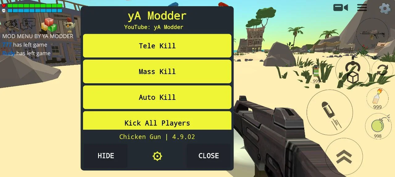 Чит на Chicken Gun (Чикен Ган) [Бессмертие, Все разблокировано]